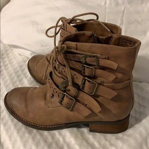 Strappy ankle boots
